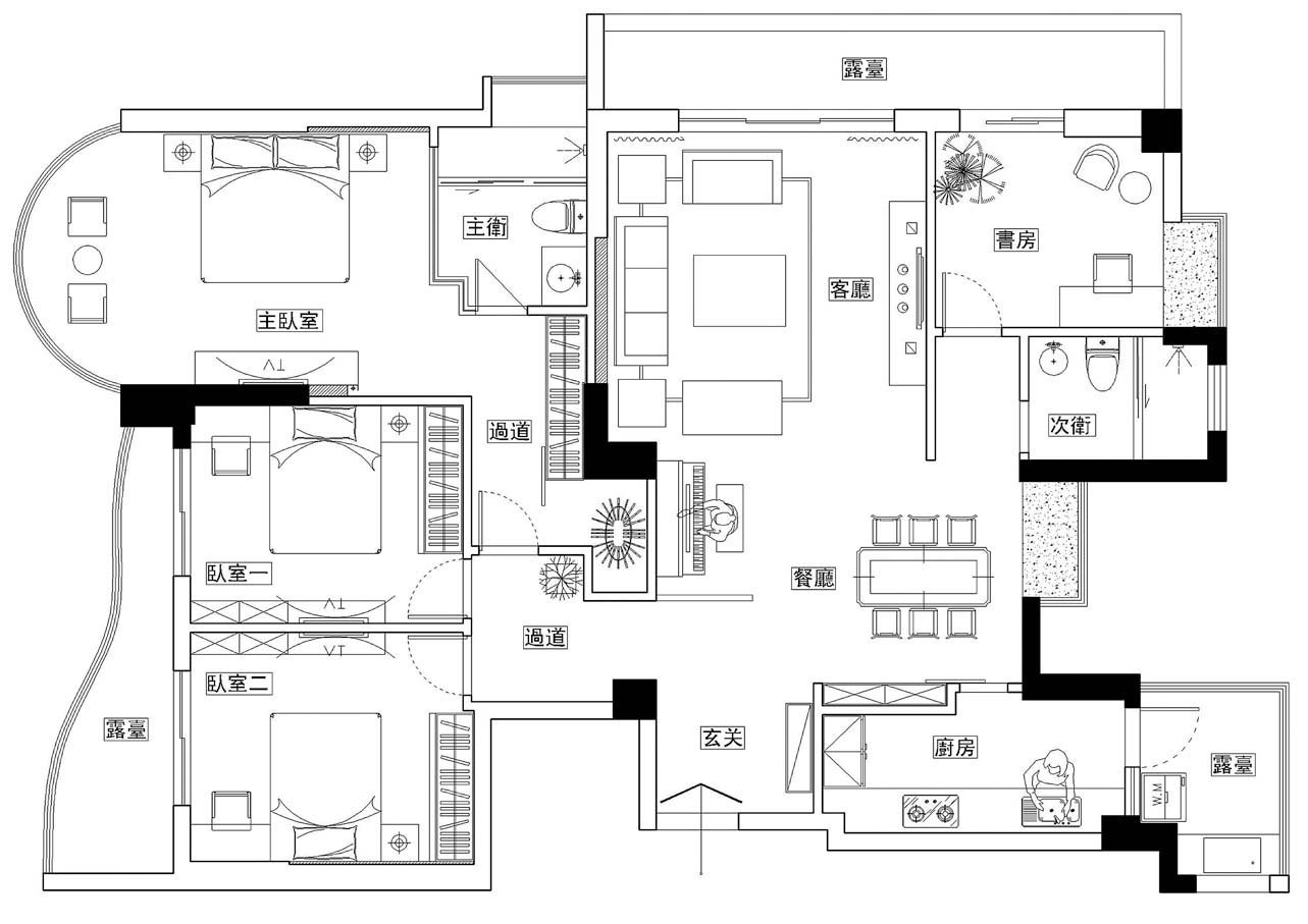 福州钱隆天下夏花样板房平面圖.jpg