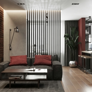 “黑+红”舒适公寓设计！