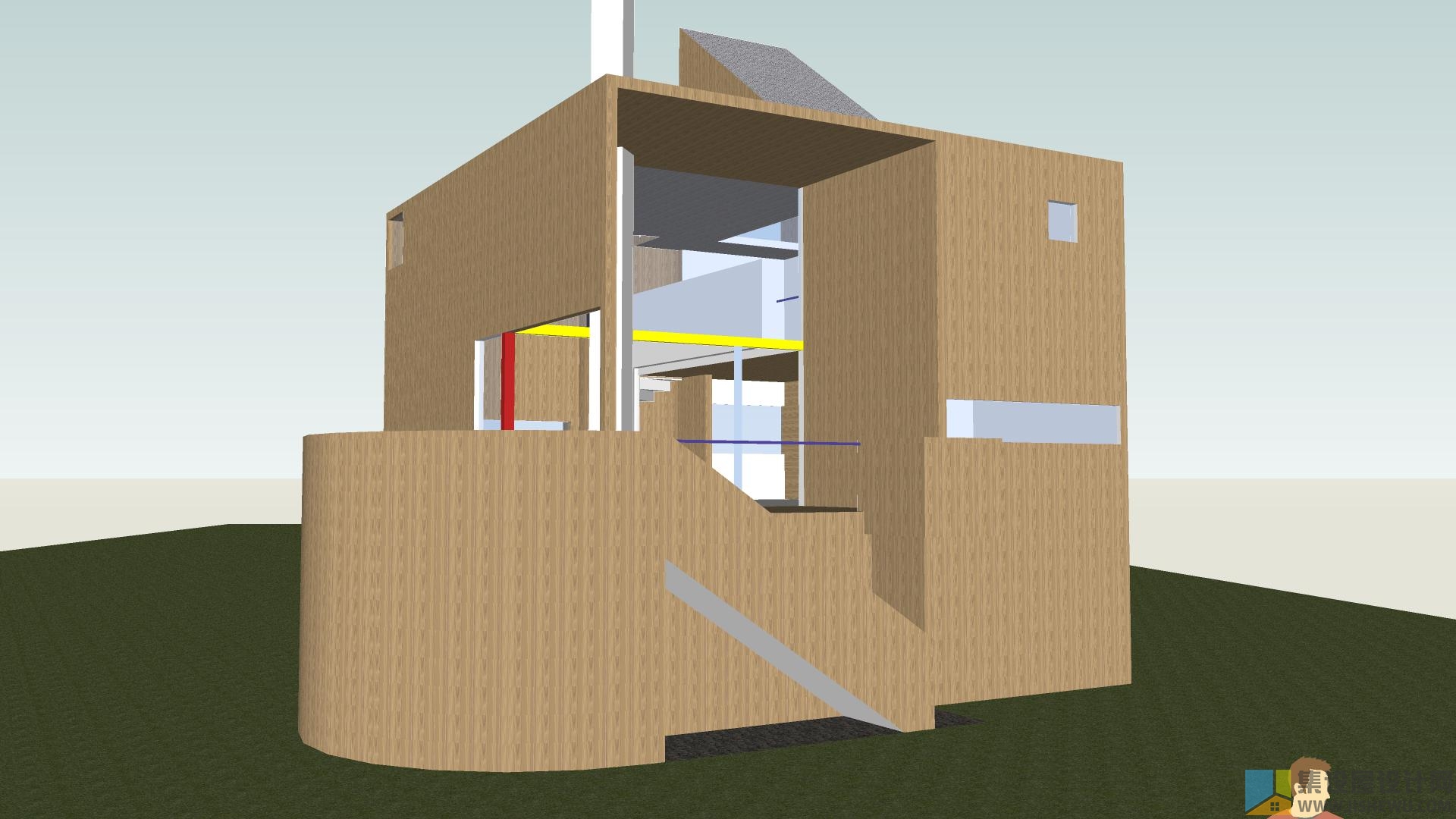 格瓦斯梅 格瓦斯梅住宅及工作室 Gwathmey House-4