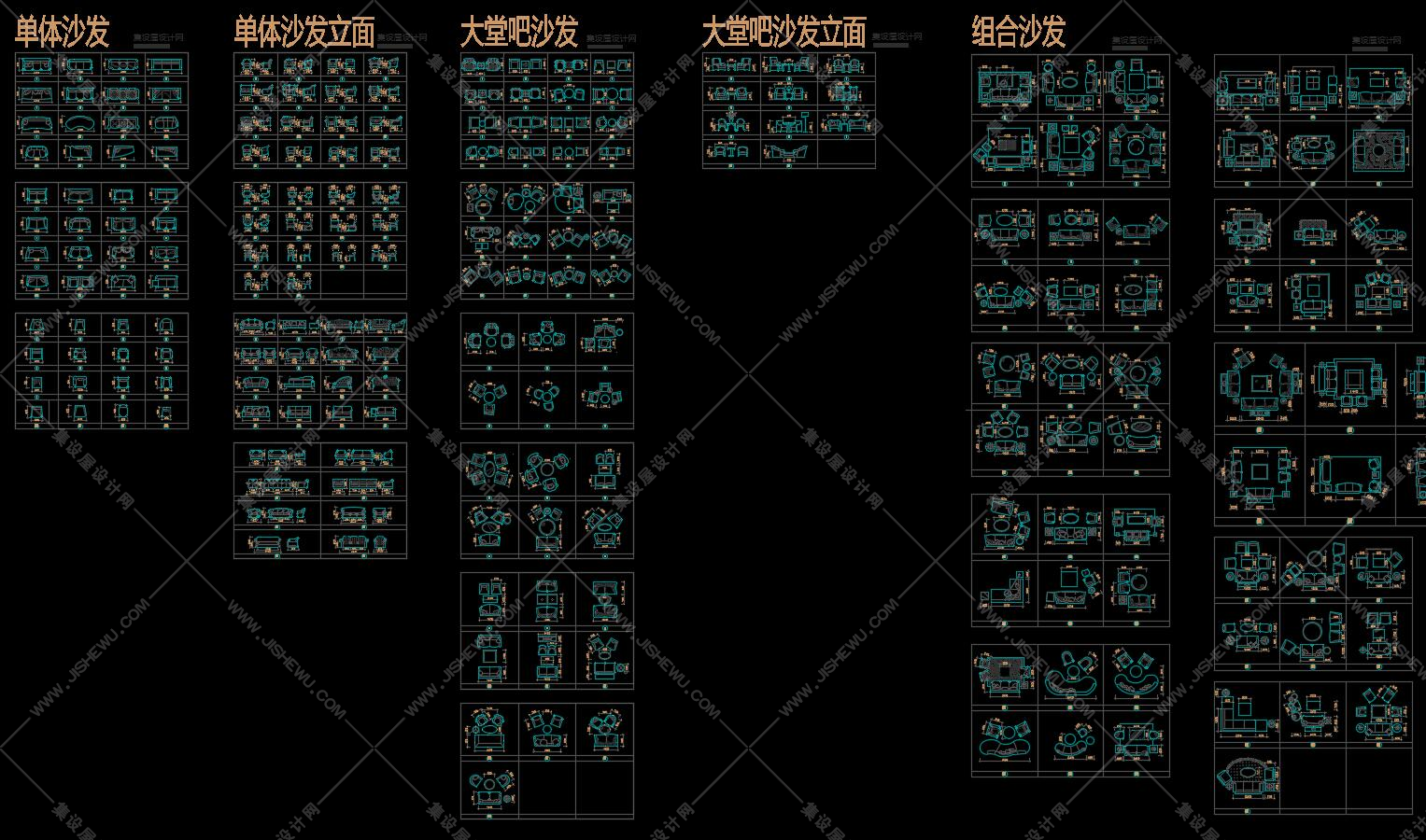 最全的CAD平立面、工装家装综合图库-54