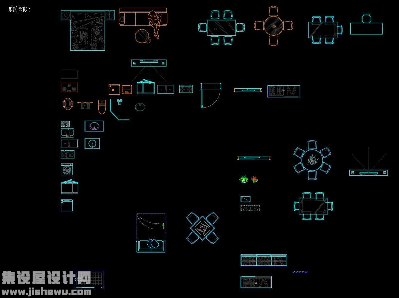 CAD室内设计常用动态块图库-5