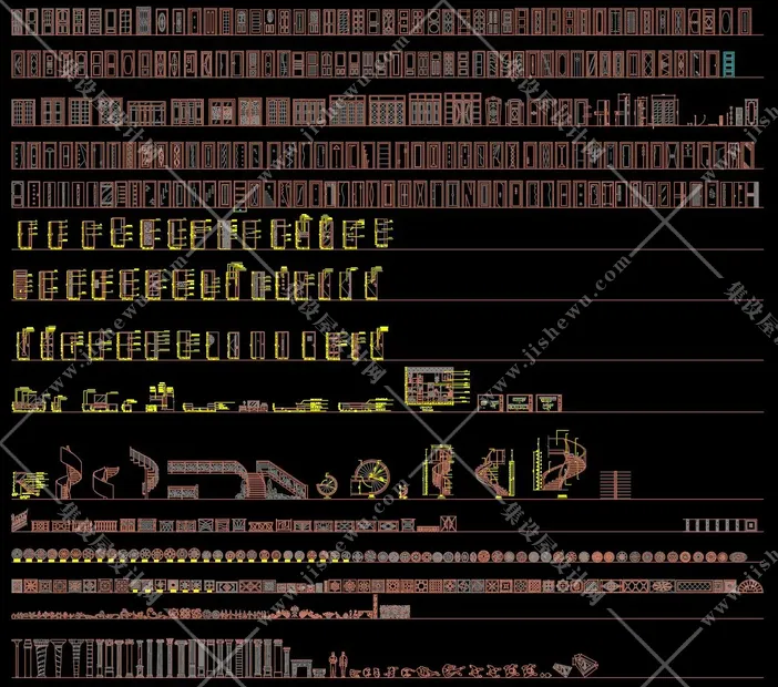 CAD门图库合集+赠送精品专用CAD填充图案-2
