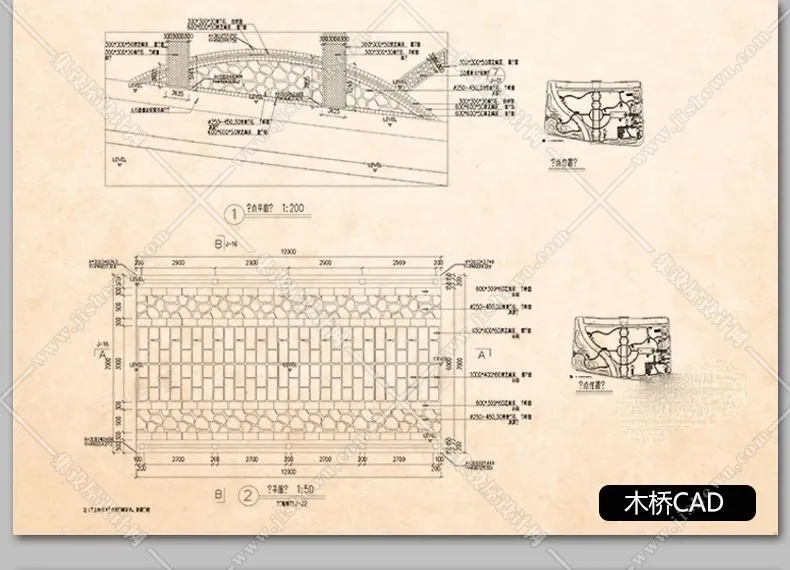 公园广场花园林景观设计方案施工图平面素材 亭子cad节点图例图库-19